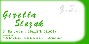 gizella slezak business card